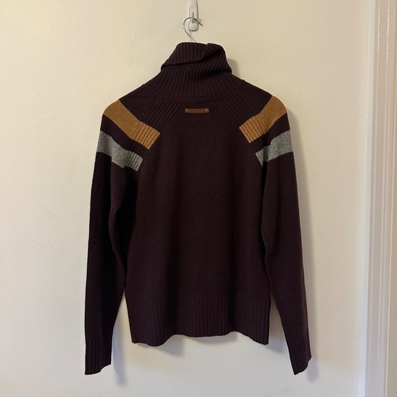 Alps & Meters Women's Ski Race Knit Wool-Cashmere Top in Maroon | Size Large - Picture 5 of 9